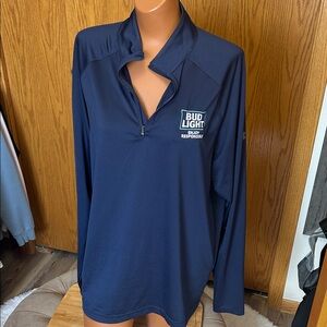 Bud Light Navy Quarter-Zip Pullover
